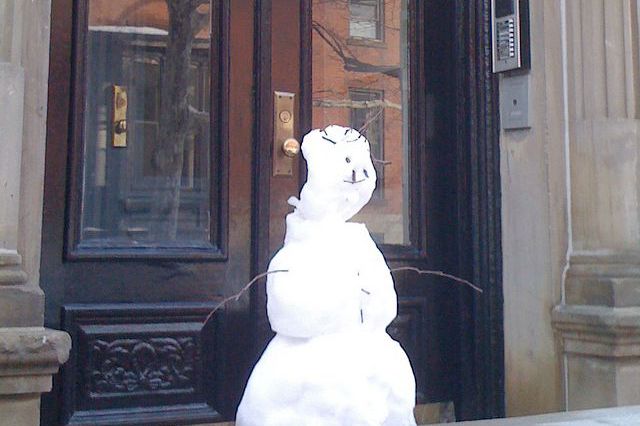 Not that kind of doorman, and not that kind of snow. But you get the idea!